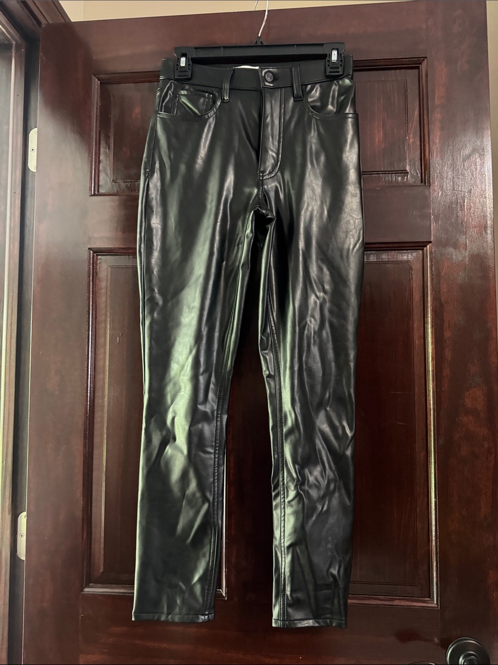 Abercrombie & Fitch Black Faux Leather Pants
